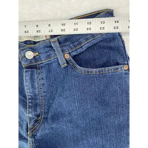 LEVI'S Womens's Classic 512 Slim‎ tapered medium jeans raw hem sz 10M thumbnail 2