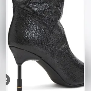 New! All Saints Women's‎ Nori Shimmer Knee High Boots Leather Black Sz 7 $429 thumbnail 3
