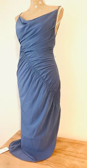 Abercrombie Backless Asymmetrical Ruched Midi thumbnail 1