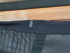 ALO leggings moto mesh panel high rise 2010s 7/8 ankle y2k vintage biker workout thumbnail 7