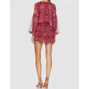 MISA Los Angeles Pink V-Neck Teya Mini Dress NWT thumbnail 4