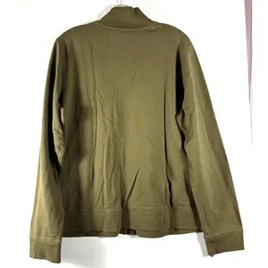 Lauren Jean Co green jacket brass detail front pockets‎ mock neck XL thumbnail 2