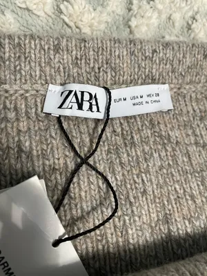 NWT Zara Wool Blend Tan Mini Skirt Medium thumbnail 4