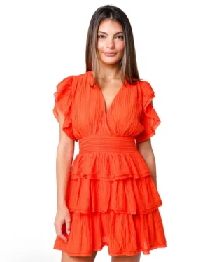 Olivaceous Mini Orange Dress thumbnail 3