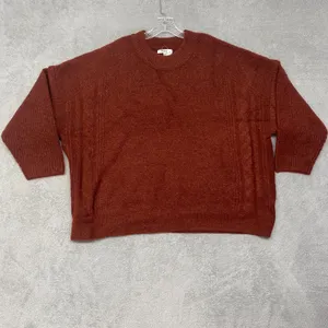 Madewell Sweater Womens 3X Brown Wool Alpaca Havener Pullover Sweater NI619‎ thumbnail 2