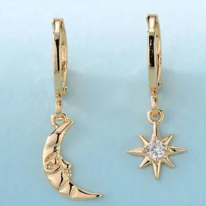 Mystical Moon & Star gold earrings rated 5 stars! thumbnail 3