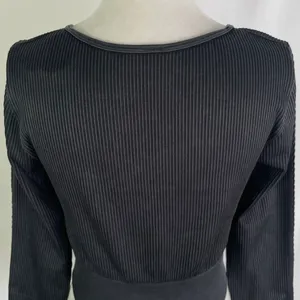 Aerie New Offline Seamless Square Neck Cable Long Sleeve Crop Top Size Large thumbnail 15