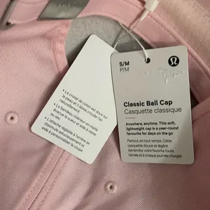NWT Lululemon Unisex Classic Ball Cap Wordmark Strawberry Milkshake Sakura Pink thumbnail 8