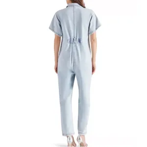 NWT Steve Madden Eira Denim Jumpsuit Stone Wash Blue Size XS Retail $129.00 thumbnail 2