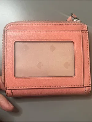 Kate Spade New York Pink Leather Small Bifold Zip Wallet GUC thumbnail 3