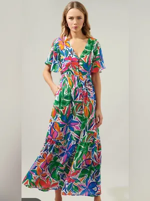 Colorful Floral Maxi Dress - Multicolor thumbnail 5