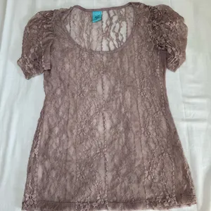 Vintage Y2K Sheer Boho Fairy Top Large Lace Ballet Coquette Dainty layering thumbnail 1