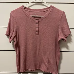 American Eagle Pink Ribbed Tee thumbnail 2