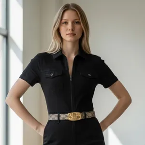 Michael Michael Kors reversible belt with gold buckle ! thumbnail 1
