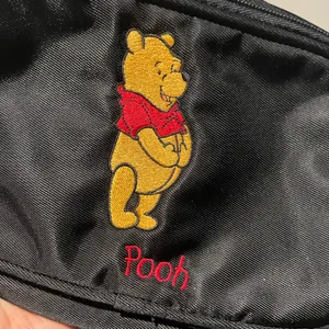 Vintage Disney World Winnie The Pooh Fanny Pack - Black Nylon Belt Bag Y2K thumbnail 2