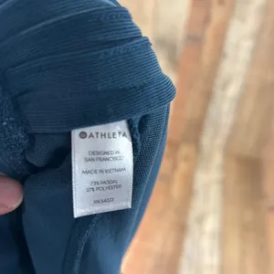 Athleta Teal Blue Athletic Shorts Modal Blend High Rise Size Small Workout Gym thumbnail 5
