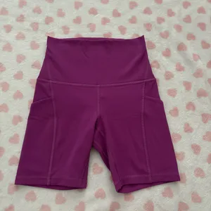 Lululemon align biker shorts vivid plum purple size 2 6” inseam with pockets thumbnail 1