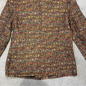 Coldwater Creek Tapestry Multicolor Brocade Jacquard Button Front Top Jacket M thumbnail 9
