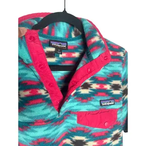 Patagonia Synchilla Snap-T Fleece S Teal Pink Southwest Aztec FA15 thumbnail 3