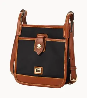Dooney & Bourke Black Wayfarer Letter Carrier Small Crossbody Purse thumbnail 1