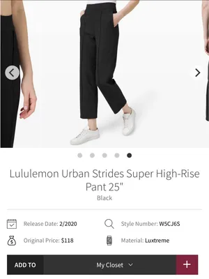 Lululemon Urban Strides Super High Rise Pants 25" thumbnail 7
