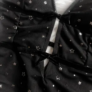 Forever 21 Black And Silver Star Bodysuit, Brand New! thumbnail 3