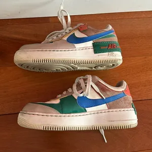 Nike Women's Sneakers Air Force 1‎ Low Shadow Sail Blue Green sz 8 CI0919-109 thumbnail 6
