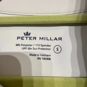 Peter Millar Blue White Golf Quarter Zip Pullover Sz S Lightweight thumbnail 7
