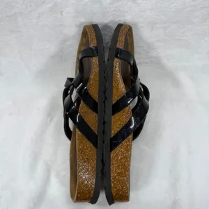Birkenstock Betula Vinja Black Faux Patent Leather Strappy Sandals Size 40N US 9 thumbnail 9