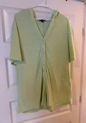 Blue Blush Terry Romper thumbnail 1