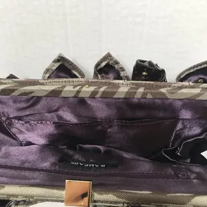 Vintage Y2K Rampage zebra striped clutch chain strap detail purse‎ thumbnail 6