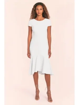 Amanda Uprichard Evalina Dress in Ivory XSmall New Womens Cocktail Sheath thumbnail 10