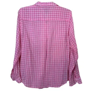 Vintage Lauren Ralph Lauren Sheer Pink Blouse Size Small thumbnail 5