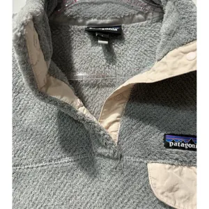 PATAGONIA Fleece Gray Thermal Pullover Snap-T Jacket Women's Large thumbnail 5