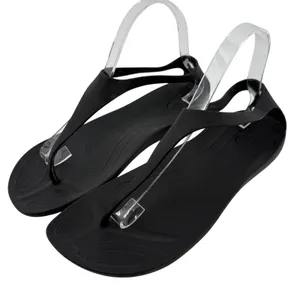 Crocs Sexi Flip Sandal Slip On Black Women 9 Slingback Thong Casual Barefoot thumbnail 1