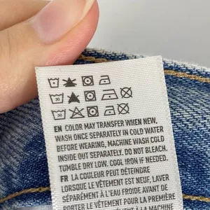 American Eagle Light Wash Denim High Rise Distressed Mom Jeans thumbnail 7