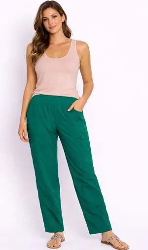 Healing Hands Women's Green Scrub Pants Small thumbnail 1
