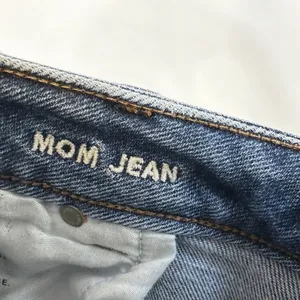 American Eagle Plus Size 18 Jeans Mom Dark Raw Distressed Blue High Rise‎ 327 thumbnail 11