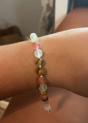 Handmade Chunky Beaded Bracelet Multiple thumbnail 1