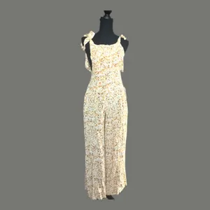 Free People Sugar Sands Wide Leg Jumpsuit In Honey thumbnail 4