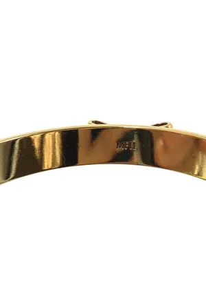 My flat in London black and gold bow bangle bracelet thumbnail 4