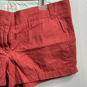 J.Crew Women Chino‎ Broke-in Red/Orange Shorts Size 8. thumbnail 3