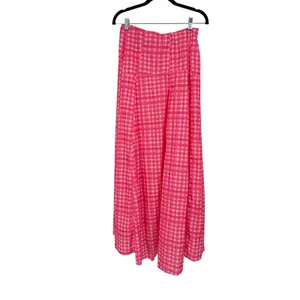 Petal + Pup Pink Gingham High Low Crop Top and Maxi Skirt Set Size 10 US thumbnail 4