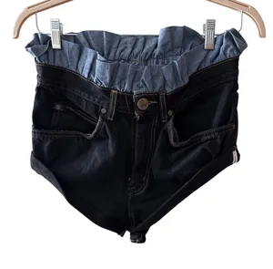 NEW NWT Sz Small one teaspoon ruffle overlay jean shorts vintage bandits S 26 27 thumbnail 1