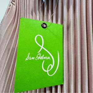 Sam Edelman Hammered Satin Plisse Midi Dress Blush Pink S NWT balletcore satin thumbnail 5