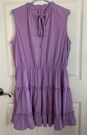 Lilac Sleeveless Ruffle Dress size XL thumbnail 1