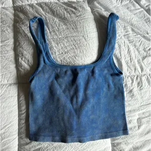 Forever 21 Blue Acid Wash Tank thumbnail 1
