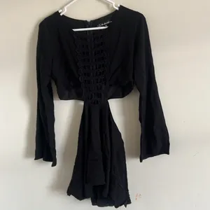 for love and lemons moonlight dress size small black cut out crochet thumbnail 9