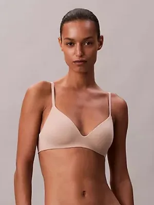 Calvin Klein Lightly Lined Wireless T-Shirt Bra Nude Beige Medium thumbnail 1