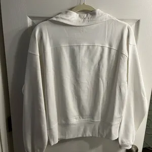 New with tags White Half-Zip Pullover Sweatshirt s tall dynamic fleece old navy thumbnail 8